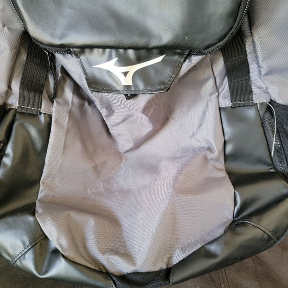 Mizuno Crossover X Baseball Softball School Expandable Backpack Black Gray - Picture 3 of 7